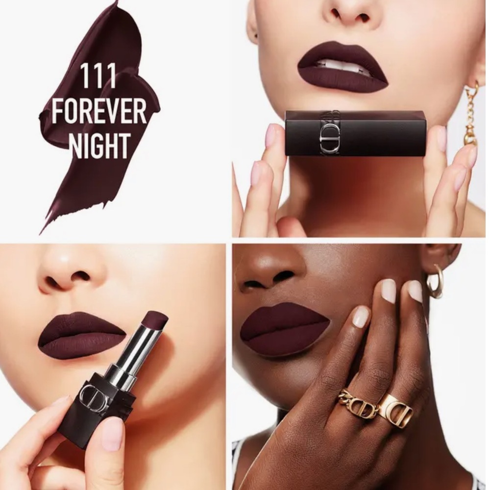 Dior Rouge Forever Lipstick in 111 forever night NWT